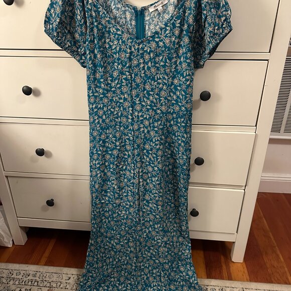Madewell Cap-Sleeve Midi Dress in Floral NWT Size 4 - Picture 2 of 3